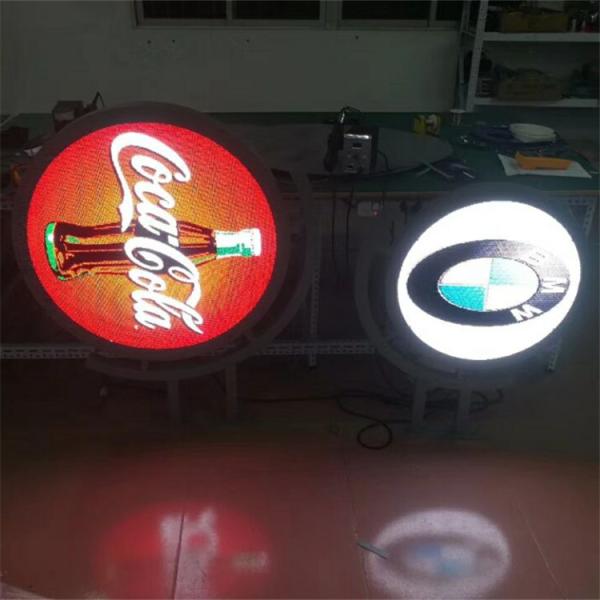 P3 Mirror round shape wall mounted led display screen for advertising billboard