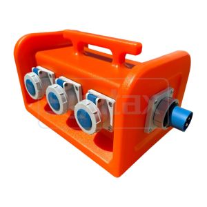 Syntax MS7 Single Phase 16A HDPE Portable Distribution Box IP67 With Breakers