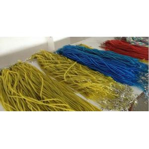 Yellow cool color cute high quality strong pulling anti-drop safety line coiled