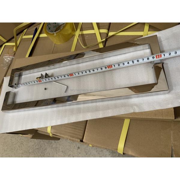 Customization Aluminium Shower Screen Glass Door Handle with 0.5mm Thickness and BN Finish