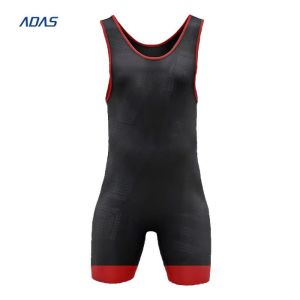 Polyester Spandex Custom Youth Wrestling Doublet Uniform Sleeveless Jockstrap