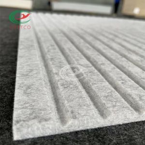 Mildewproof Acoustic Felt Wall Panels Multicolor Carved Design
