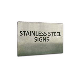 Beautiful Patterns Custom Stainless Steel Signs With Etching / Polishing /
