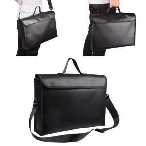 Potable Fire Resistant Document Holders With Detachable Shoulder Strap