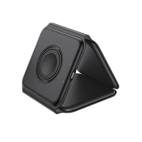Portable Foldable All In One Wireless Charger Iphone Iwatch Earphone White Black