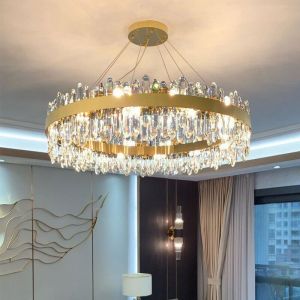 110V 240V E12 E14 Brushed Stainless Steel Entryway Chandelier Lighting For