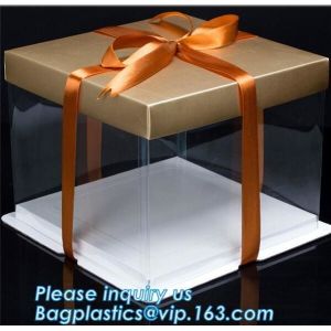 Customized color square white cheap macaron square cake box for packing