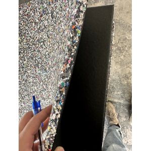 Environmentally Friendly Black Recycled Rubber Flooring Tiles with Different