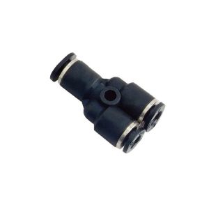 Mini Pneumatic Tube Fittings PY - C Equal Y Tee SMC Type Brass Nickel Plated