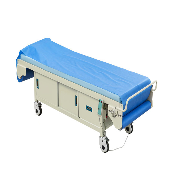 Quality Automatic Hospital Patient Bed Sheet Changing Examination Couch With Cabinet ODM durable medical equipment wholesale