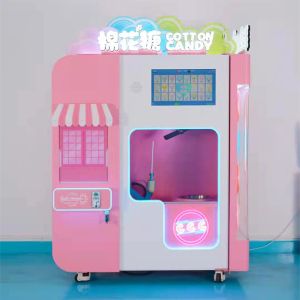 Full Automatically Small Flower Sugar Cotton Candy Vending Machine to Make