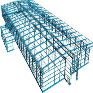 Customized Aluminum / PVC Windows Steel Structure Warehouse With C/Z Section