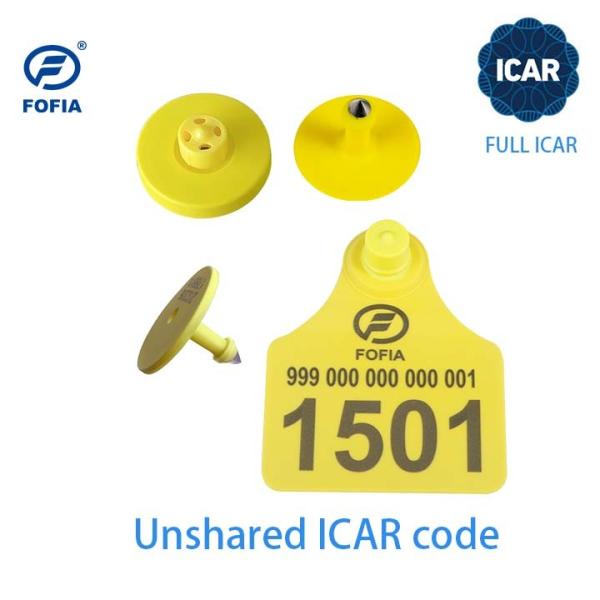 Quality ISO11784/5 Unshared ICAR Code Electronic Ear Tags for Animal Management with BLE Reader Support wholesale