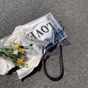 Summer Transparent Jelly Bag Female Large Capacity All-Match Single Shoulder Bag