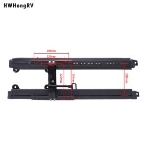 Motorhome rear seat inlaid floor slider track runner van recessed seat floor