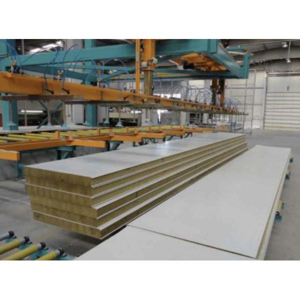 Mineral Wool Sandwich Panel Machine For Exterior Wall 24 M Double Belt