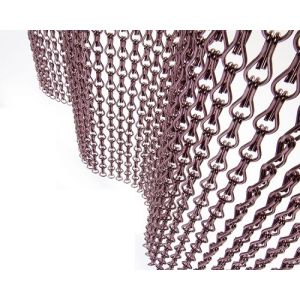 Customizable Aluminium Chain Fly Screen Wire Diameter 2mm Standard Size 12mm*24mm