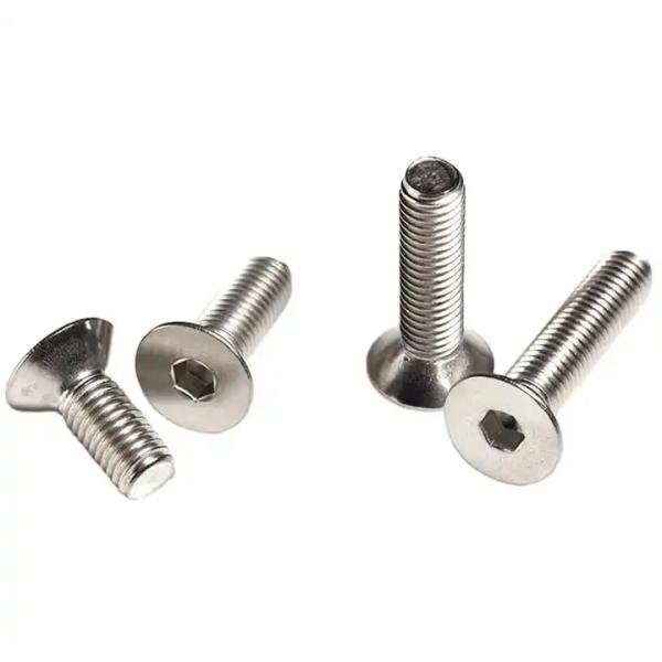 Steel Countersunk Head Bolt 1.0mm Thread Pitch Hex Socket Drive 37mm Length 25mm