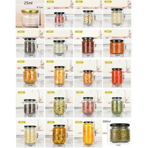 Custom Logo Recyclable 180Ml 250G Transparent Honey Jam Food Honey Storage Round