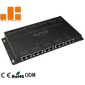 Cheap Aluminium Alloy Shell DMX Signal Splitter 8 Channels Output / AC90-250V Input for sale