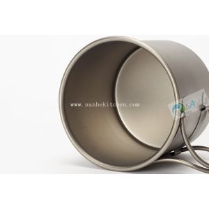 Titanium camping water cup/backpacking cookware cup/capacity 450ml