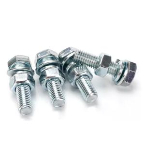 M5 M6 Mild steel hex heavy head bolt with nut washer Galvanized grade 4.8 class