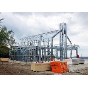 Modern Light Steel Frame House Kits With 3 Bedrooms NS/AS Prefab Light Steel