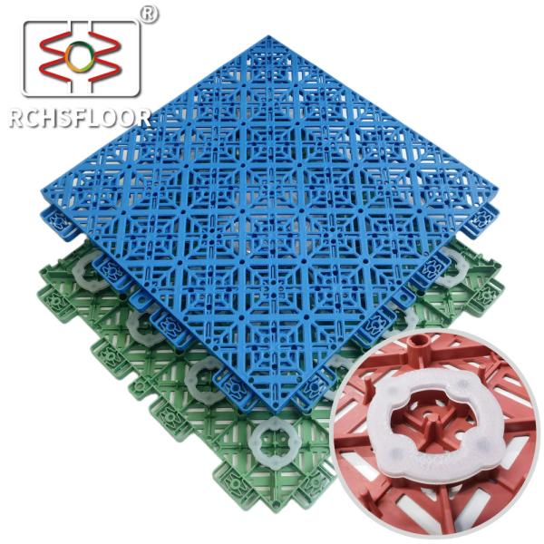Quality Polypropylene Basketball Tennis Court Tiles Interlocking Floor Tiles 304.8mm*304.8mm wholesale