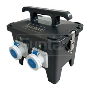 Syntax MP12 Polycarbonate Distribution Box 32 AMP Three Phase With RCDs Handy