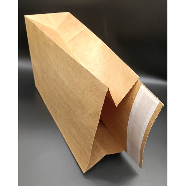 Virgin Pulp Natural Brown Side Gusset Kraft Paper Bag For Gift Packaging