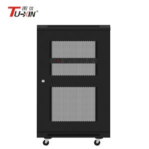 China 18U Mobile Server Rack 600 X 600mm  Powder Coating Surface Finish Adjustable Feet on sale