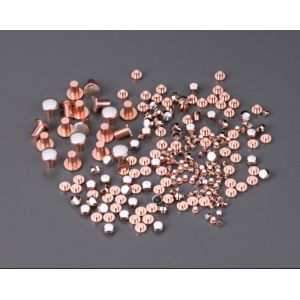Trimetal Composite Electrical Contact Rivets Silver Copper Alloy Flat Head