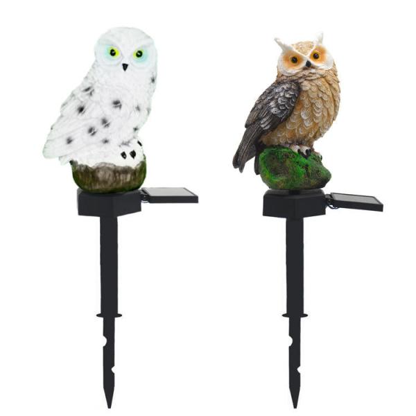 Garden LED Solar Powered Owl Light Lawn Decoration Waterproof Light Soft Warm