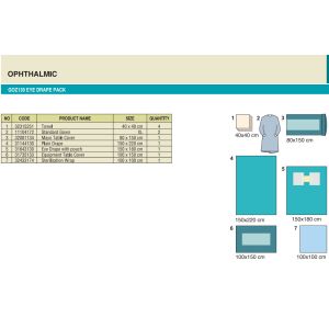 Mayo Surgical Ophthalmic Drape FDA Disposable Eye Drape Pack