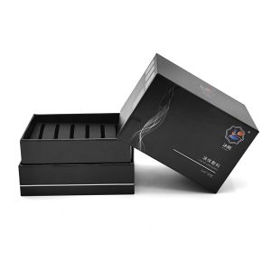 Cheap Custom color printing essential oil 2 pieces paper packaging gift box with paperboard dividers for skincare serum bag for sale