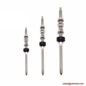 Stainless Steel Solar Hanger Bolts For PV Module Roof Mounting System