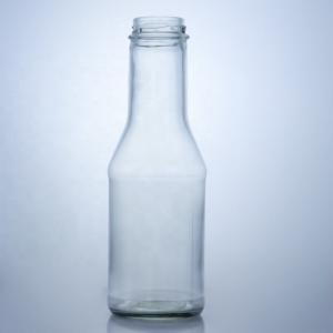 Cheap Clear Flint Glass Bottle for Milk Juice Salad Chili Sauce Ketchup 300ml 500ml 700ml for sale