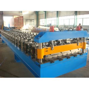 5.5kw Roof Panel Roll Forming Machine with Touch Screen PLC Control System