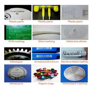 20W portable fiber laser marking machine for plastic PVC data matrix and barcode