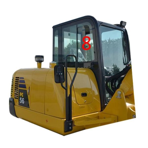 Quality PC56-7 PC56 KOMATSU Excavator Window Replacement Right Side Position No.8 wholesale