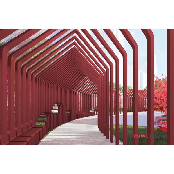 Die Casting Technique Stainless Steel Outdoor Sculpture Pavilion for Chinese Style Art