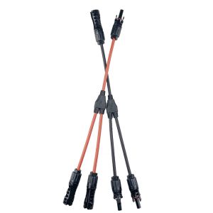 1500VDC Rated Voltage 2 To 1 Solar Branch Connector With IP67 Class II Protection