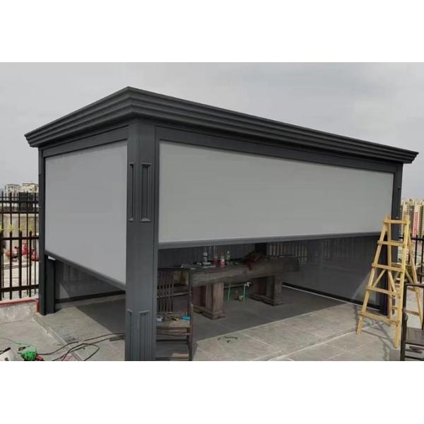Quality 30 UV-Resistant Powder Coats Aluminum Retractable Pergola With 6'' X 2'' Hollow Core Louver Size wholesale