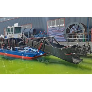 8 Cubic Meters 75kw Power Lake Weed Cutter Machine For River Waterweed