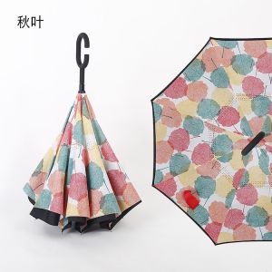 Cheap Double Layer Reverse Inverted Umbrella Pongee Fabric BSCI Approved for sale