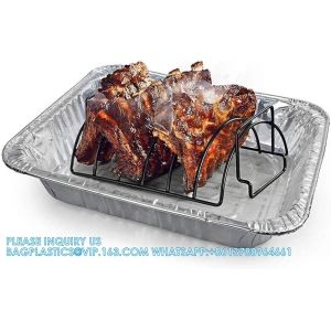 12.5inX10in/32X26cm Disposable Rectangle Large Aluminum Foil Trays Containers