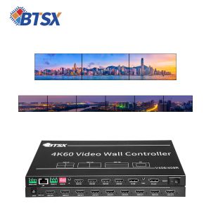 4K 3x3 4x2 Video Wall Controller with DP1.2 Input and CEC & Web Control for