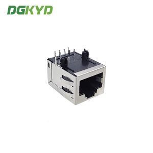 100Base 8 pin RJ45 Single Port Modular Jack Tab Up Without LED RJ45 With