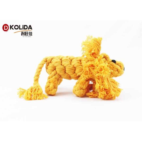 Quality Interactive Pet Toys Cotton Lion 6 x 17cm Yellow For Puppy Pet TR4 Type wholesale