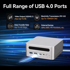 AMD Gaming PC R7 8845HS Mini PC Dual LAN Dual DDR5 And USB 4.0